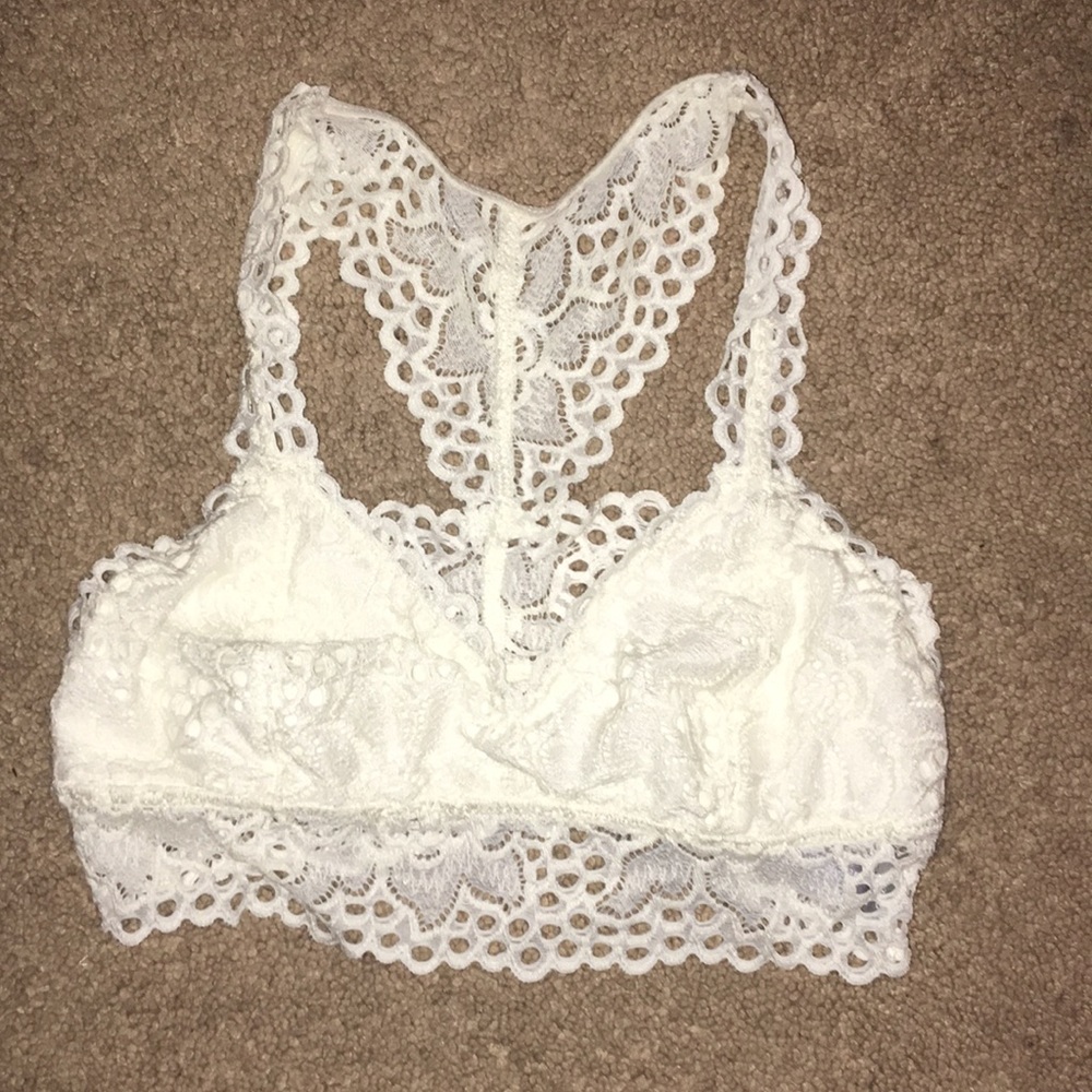 white bralette